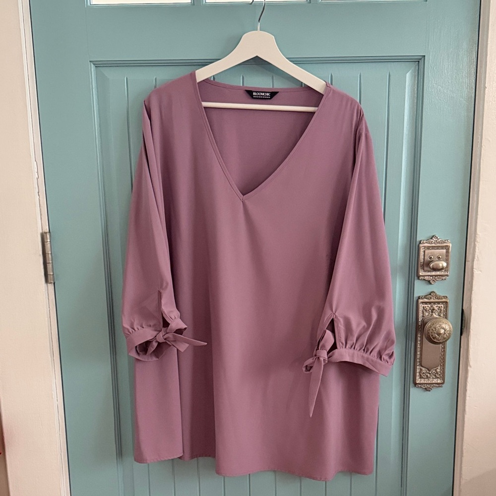 BloomChic Mauve V-Neck Tunic